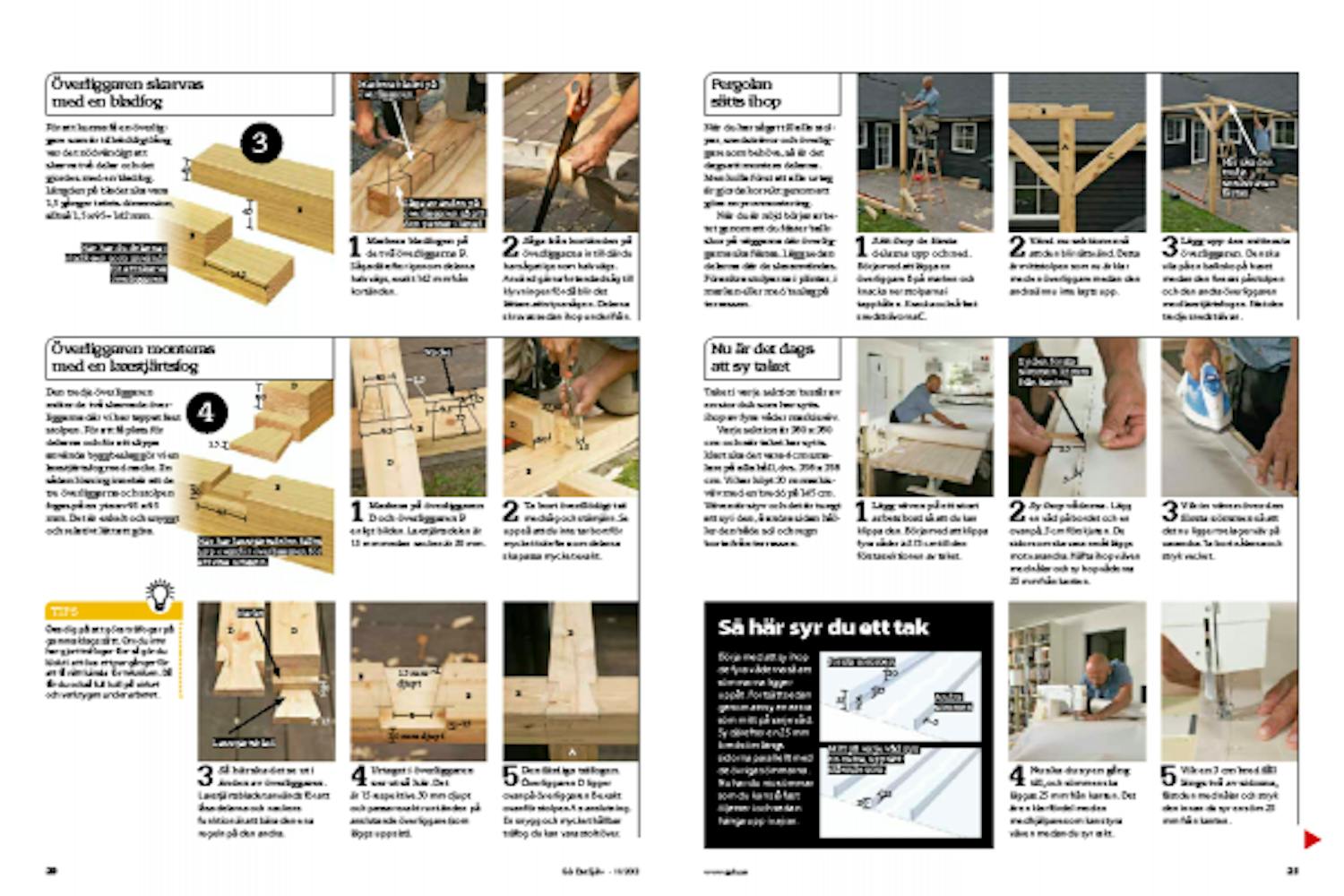 Segelduk: Pergola med segelduk Segelduk: Pergola med segelduk